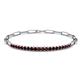 1 - Lily 1.26 ctw Red Garnet Paperclip Links Tennis  Bracelet 
