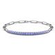 1 - Lily 1.00 ctw Tanzanite Paperclip Links Tennis  Bracelet 