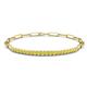 1 - Lily 1.00 ctw Yellow Diamonds Paperclip Links Tennis  Bracelet 