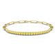 1 - Lily 1.10 ctw Yellow Sapphire Paperclip Links Tennis  Bracelet 