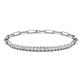 1 - Lily 1.00 ctw Natural Diamonds Paperclip Links Tennis  Bracelet 