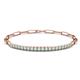 1 - Lily 0.80 ctw Opal Paperclip Links Tennis  Bracelet 