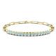 1 - Lily 1.20 ctw Aquamarine Paperclip Links Tennis  Bracelet 
