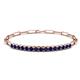 1 - Lily 1.80 ctw Blue Sapphire Paperclip Links Tennis  Bracelet 