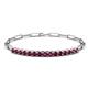 1 - Lily 1.74 ctw Rhodolite Garnet Paperclip Links Tennis  Bracelet 