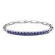 1 - Lily 1.20 ctw Iolite Paperclip Links Tennis  Bracelet 