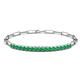 1 - Lily 0.94 ctw Emerald Paperclip Links Tennis  Bracelet 