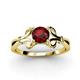 3 - Trissie Red Garnet Floral Solitaire Engagement Ring 