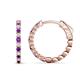 1 - Anna 0.83 ctw Amethyst and Lab Grown Diamonds (2.00 mm) Hoop Earrings 