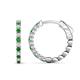 1 - Anna 0.79 ctw Green Garnet and Lab Grown Diamonds (2.00 mm) Hoop Earrings 