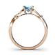 5 - Trissie Blue Topaz Floral Solitaire Engagement Ring 