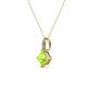 3 - Aurel Peridot and Diamond Pendant 