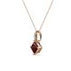 3 - Aurel Red Garnet and Diamond Pendant 