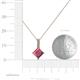 5 - Aurel Rhodolite Garnet and Diamond Pendant 