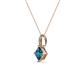 3 - Aurel Blue and White Diamond Pendant 