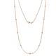 1 - Adia (9 Stn/2mm) Diamond on Cable Necklace 