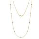 1 - Adia (9 Stn/2mm) Smoky Quartz and Diamond on Cable Necklace 