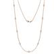 1 - Adia (9 Stn/2.7mm) White Sapphire on Cable Necklace 