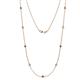 1 - Adia (9 Stn/2.7mm) Iolite and Diamond on Cable Necklace 