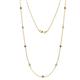 1 - Adia (9 Stn/2.7mm) Smoky Quartz and Diamond on Cable Necklace 