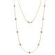 1 - Adia (9 Stn/4mm) Pink Sapphire on Cable Necklace 