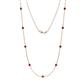 1 - Adia (9 Stn/4mm) Ruby on Cable Necklace 