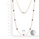 2 - Adia (9 Stn/4mm) Ruby on Cable Necklace 