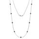 1 - Adia (9 Stn/4mm) Black Diamond on Cable Necklace 