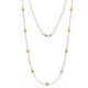 1 - Adia (9 Stn/4mm) Yellow Sapphire on Cable Necklace 