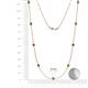 2 - Adia (9 Stn/4mm) Smoky Quartz on Cable Necklace 