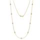 1 - Adia (9 Stn/4mm) White Sapphire on Cable Necklace 