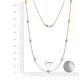 2 - Adia (9 Stn/3.4mm) Yellow Sapphire on Cable Necklace 