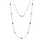 1 - Adia (9 Stn/4mm) Blue Sapphire and Lab Grown Diamond on Cable Necklace 