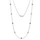 1 - Adia (9 Stn/4mm) Iolite and Lab Grown Diamond on Cable Necklace 