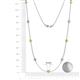 2 - Adia (9 Stn/4mm) Yellow Sapphire and Lab Grown Diamond on Cable Necklace 