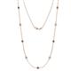 1 - Adia (9 Stn/4mm) Iolite and Diamond on Cable Necklace 