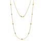 1 - Adia (9 Stn/2.3mm) Yellow and White Diamond on Cable Necklace 