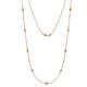 1 - Adia (9 Stn/2.3mm) Citrine and Diamond on Cable Necklace 