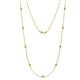 1 - Adia (9 Stn/2.3mm) Peridot on Cable Necklace 