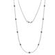 1 - Adia (9 Stn/2.3mm) London Blue Topaz on Cable Necklace 