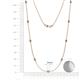 3 - Adia (9 Stn/3mm) Blue Topaz on Cable Necklace 