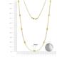 3 - Adia (9 Stn/3mm) Yellow Sapphire on Cable Necklace 