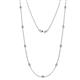 1 - Adia (9 Stn/3mm) Diamond on Cable Necklace 