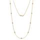 1 - Adia (9 Stn/3mm) Forever Brilliant Moissanite on Cable Necklace 