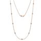 1 - Adia (9 Stn/3mm) Forever Brilliant Moissanite on Cable Necklace 