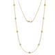 1 - Adia (9 Stn/3mm) Citrine and Diamond on Cable Necklace 