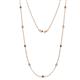 1 - Adia (9 Stn/3mm) Iolite and Diamond on Cable Necklace 