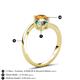 6 - Jianna 6.00 mm Cushion Lab Created Alexandrite and Round Citrine 2 Stone Promise Ring 