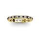 2 - Caitlin 1.60 mm Blue Sapphire and Diamond Eternity Band 
