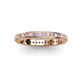 2 - Caitlin 1.60 mm Pink Tourmaline and Diamond Eternity Band 